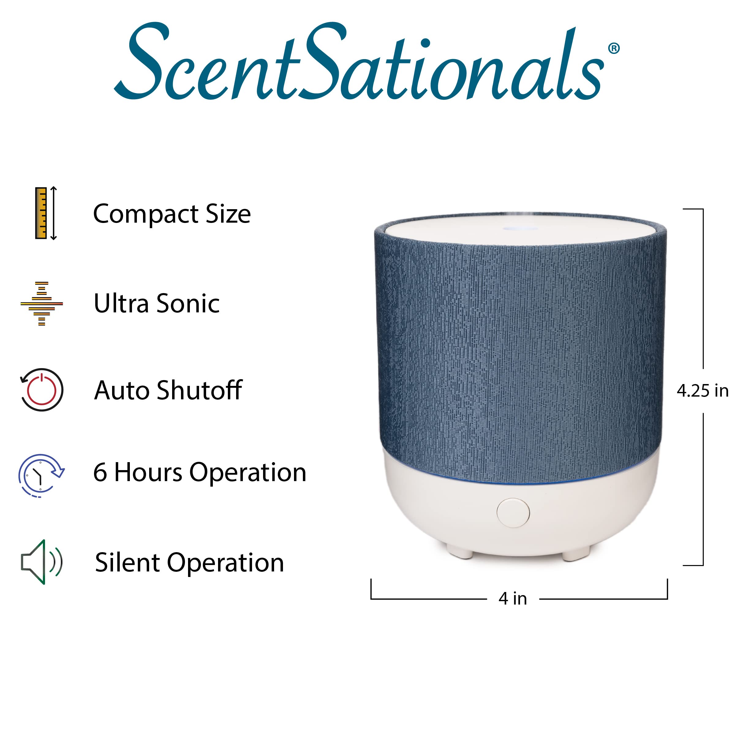 Scentsationals Eclectic Diffuser water max line guides easy, mess-free setup.