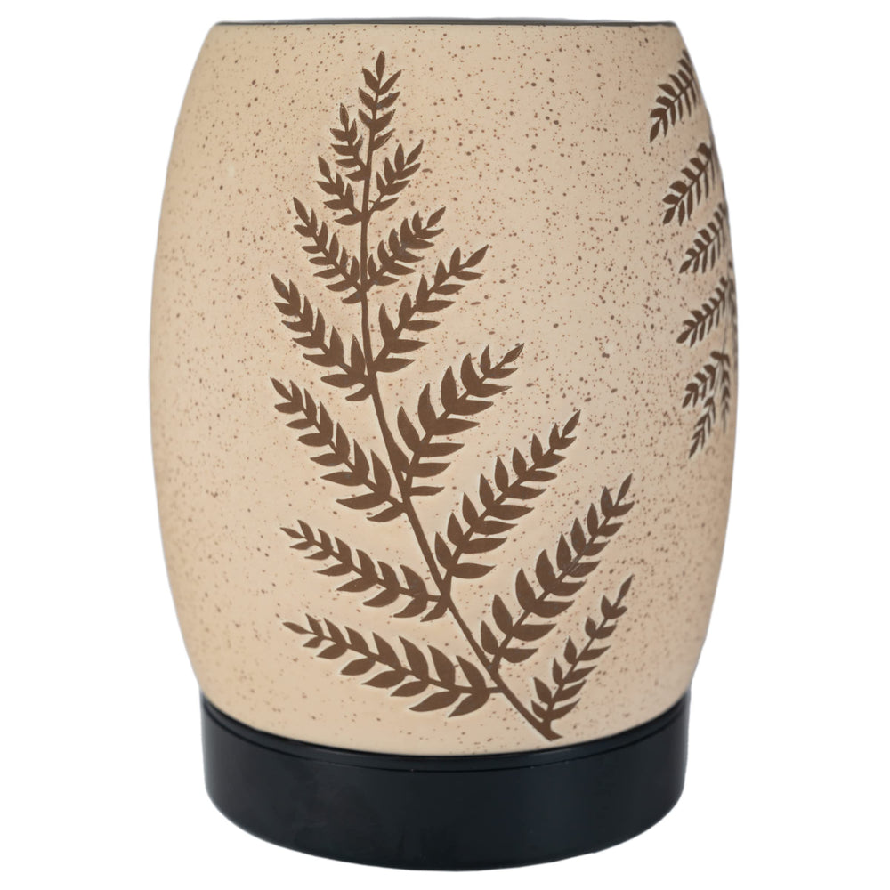 Scentsationals Eclectic Fern diffuser, top view with a soft glow elevating ambient mood.