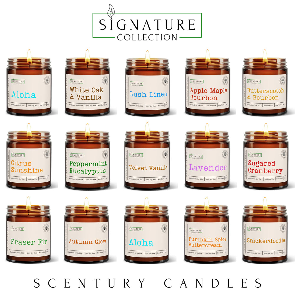 Scentury Autumn Glow wax texture shows smooth pour for a clean burn