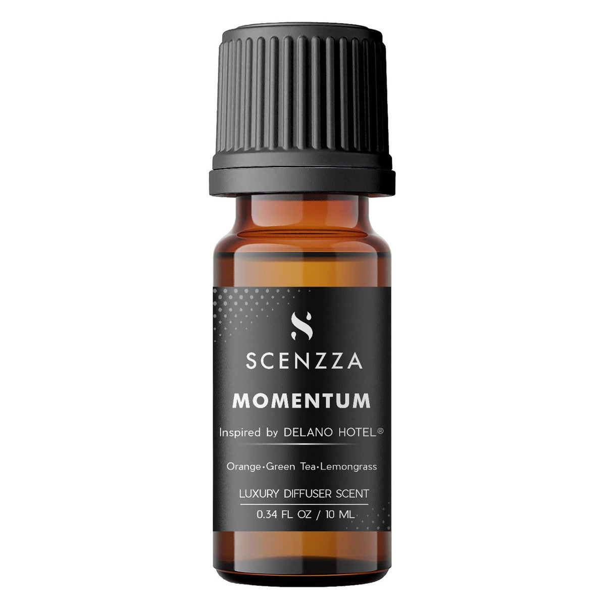 SCENZZA Momentum bottle-cap close-up for luxe ambience.