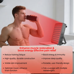 SCESFU red light panel 60-degree beam angle provides wide coverage.