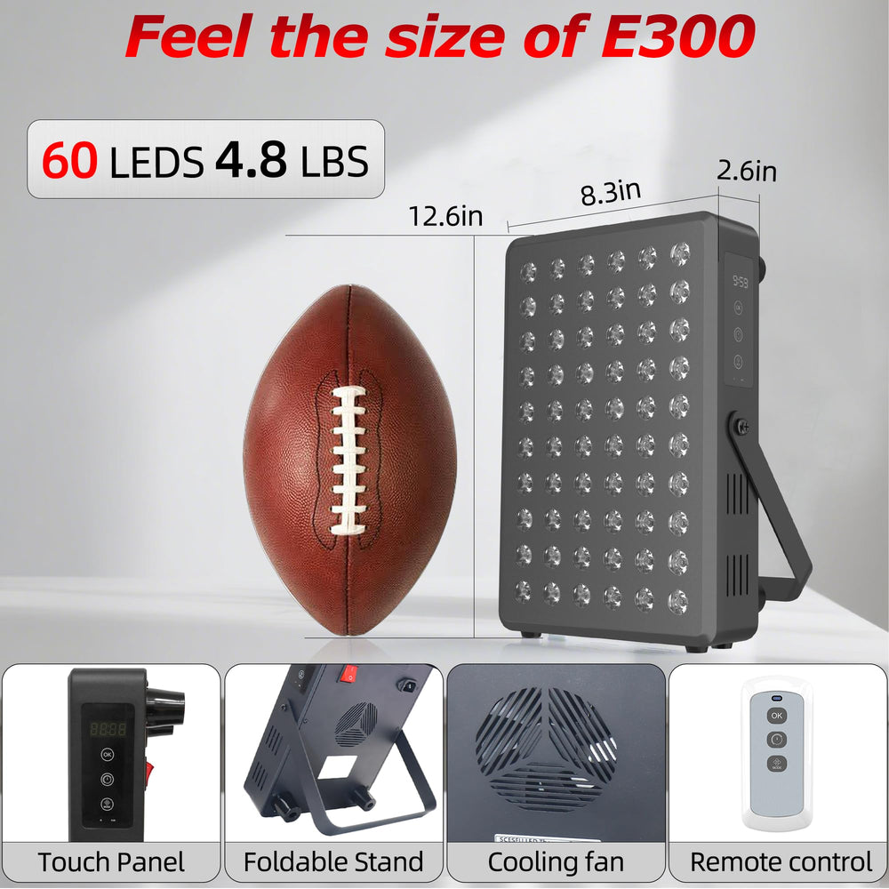SCESFU red light panel remote control enables precise session timing.