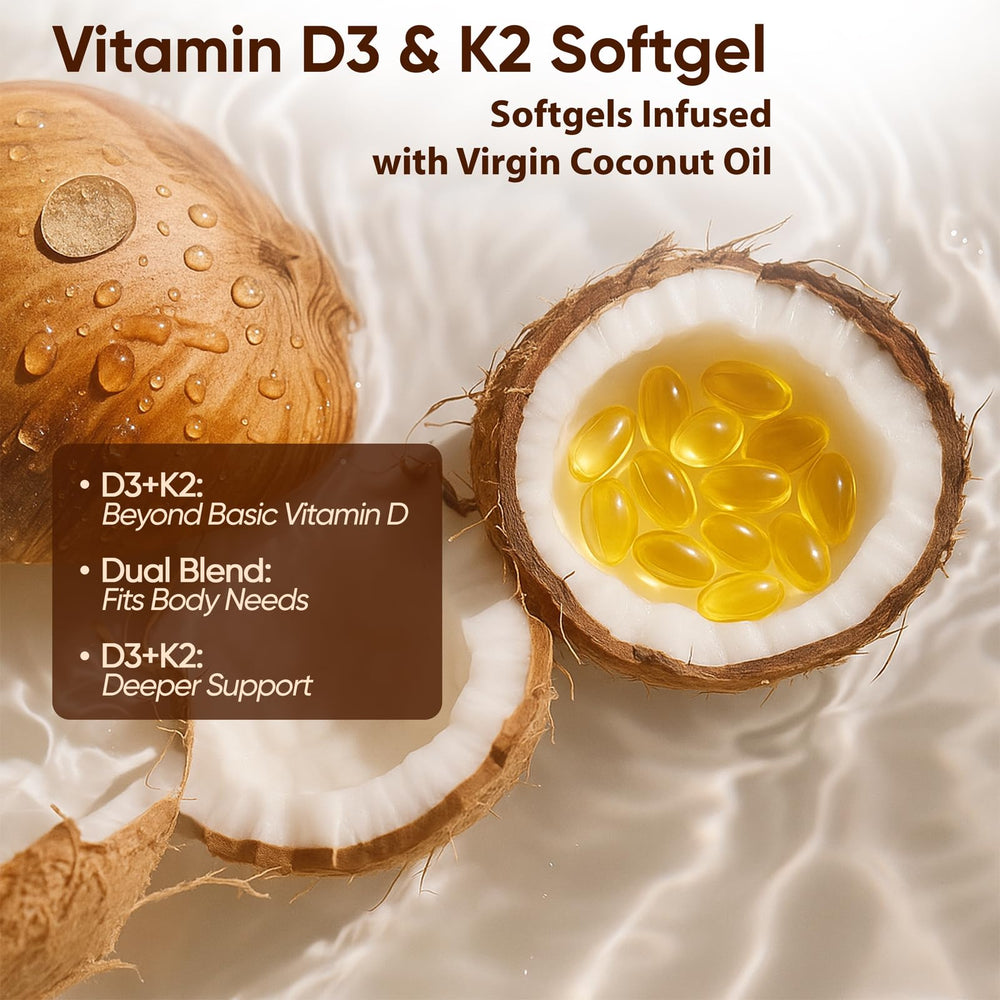 SCEZROB CrownHer D3 K2 capsules help calcium balance for active, healthy lifestyles.
