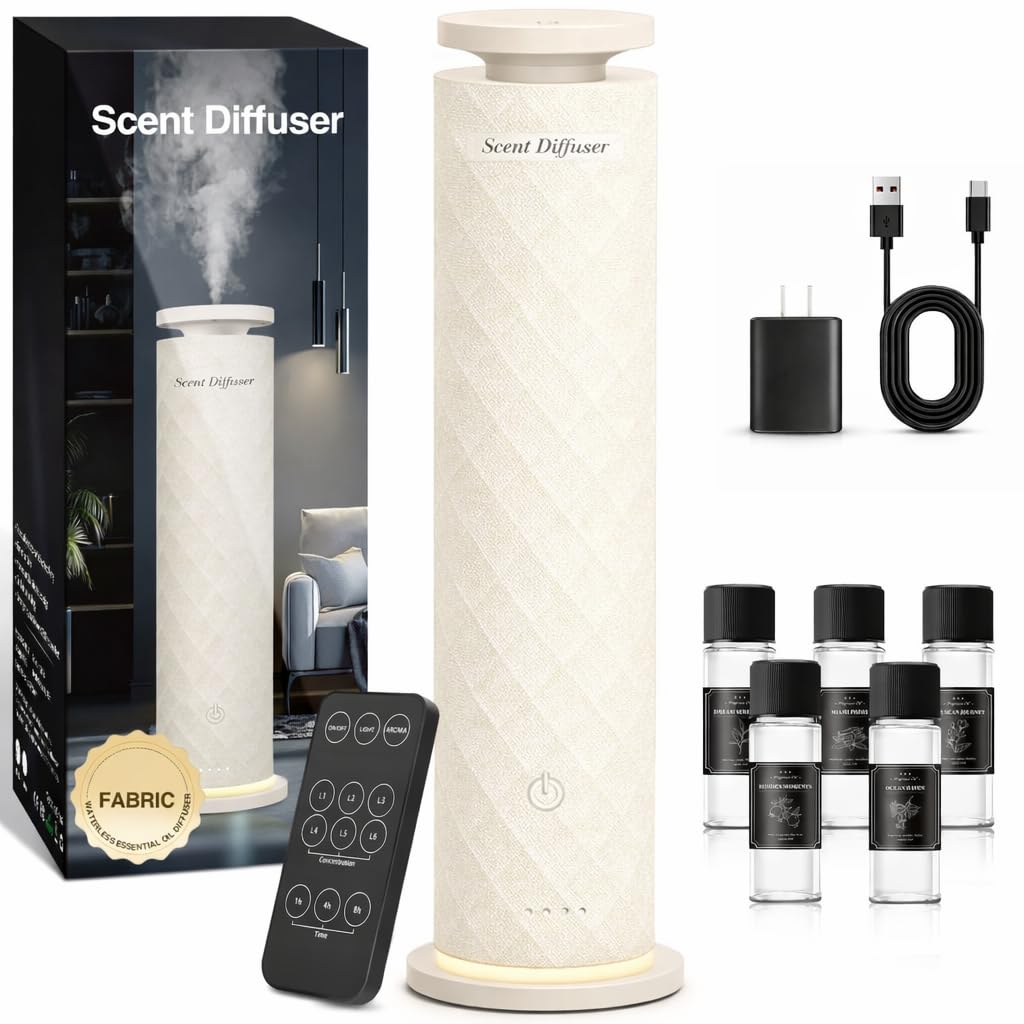 ScFZen waterless diffuser with tower fabric design for large-space fragrance