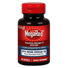 Schiff MegaRed krill oil softgels bottle with high absorption omega-3