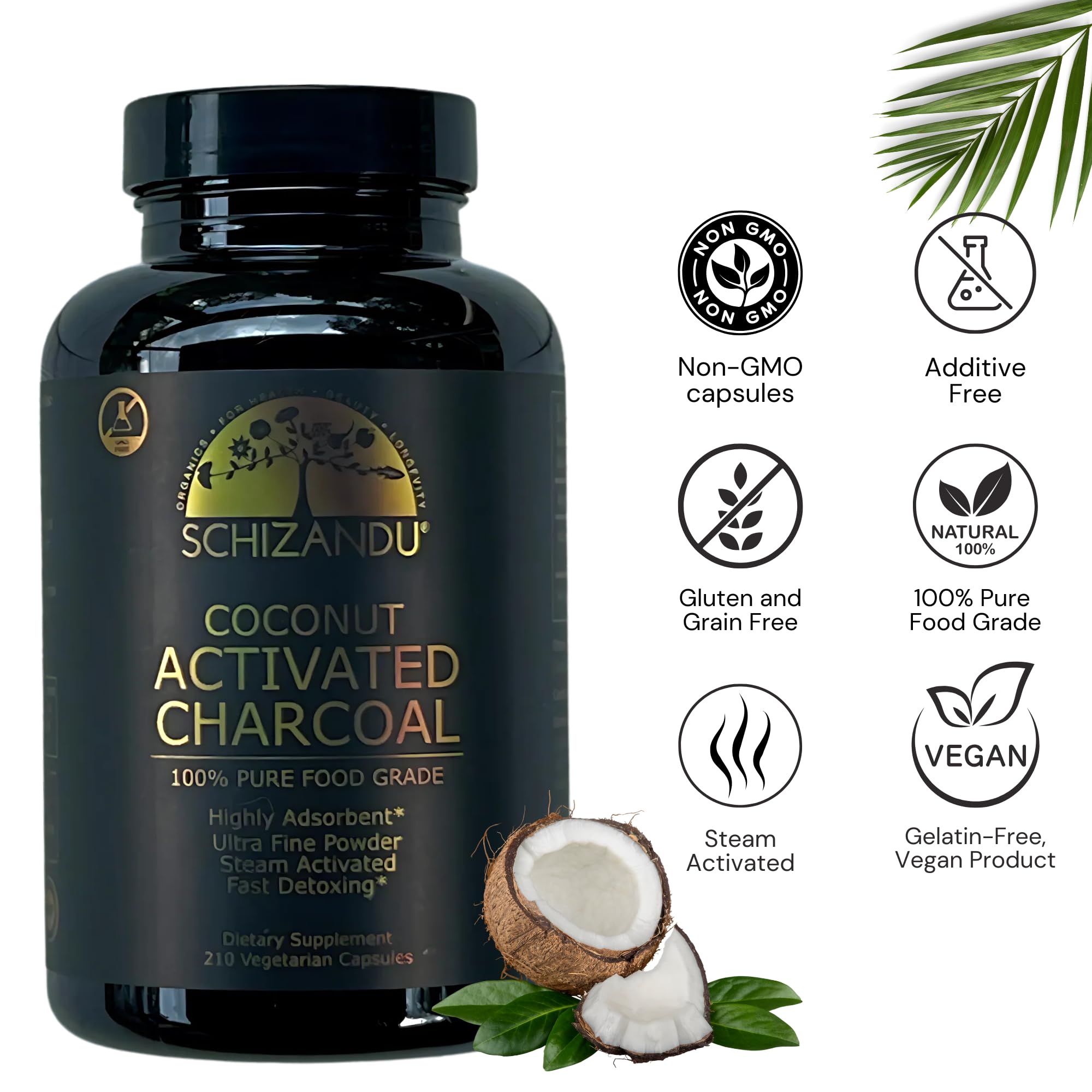 Schizandu Organics jar back label highlights ingredients and purity for clean use.