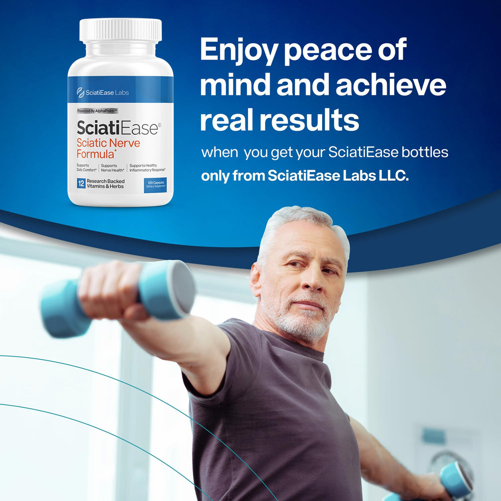 SciatiEase user-friendly bottle for everyday comfort in daily life.