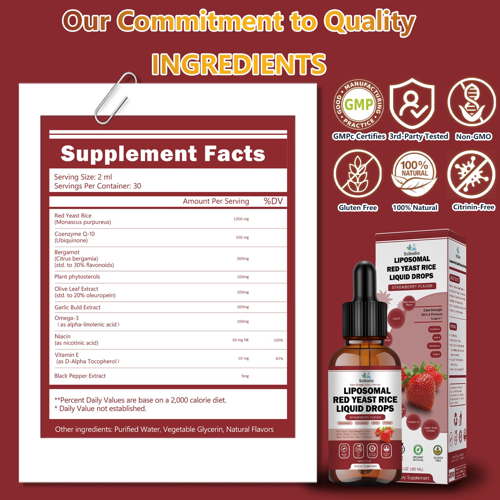 Scibalia dosage dropper close-up for simple daily intake