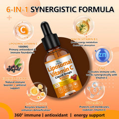 Scibalia immune-support 6-in-1 blend with zinc and elderberry for everyday wellness.