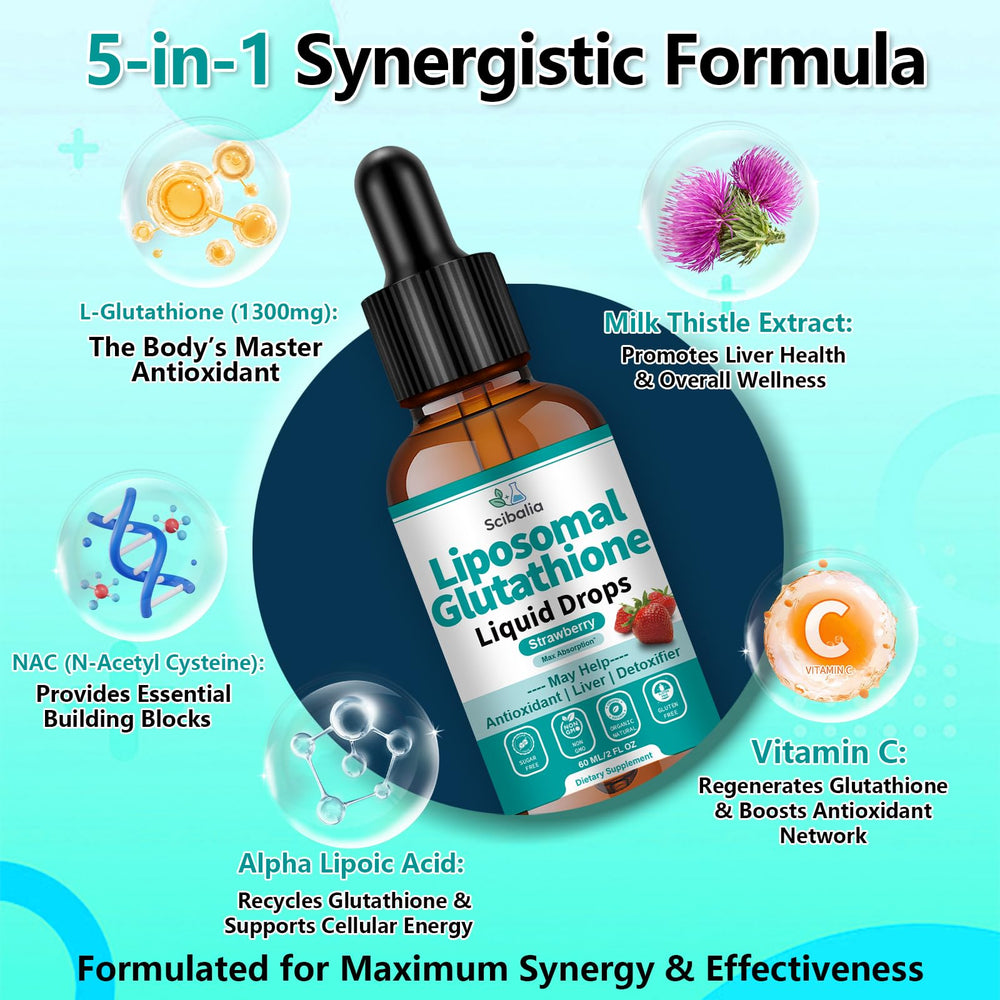 Scibalia liposomal glutathione dropper dispensing 2ml for precise daily dosing