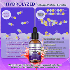 Strawberry-flavored collagen drops in a refreshing beverage