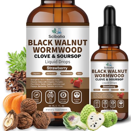 Scibalia Wormwood Black Walnut Clove tincture bottle ready for daily gut wellness.