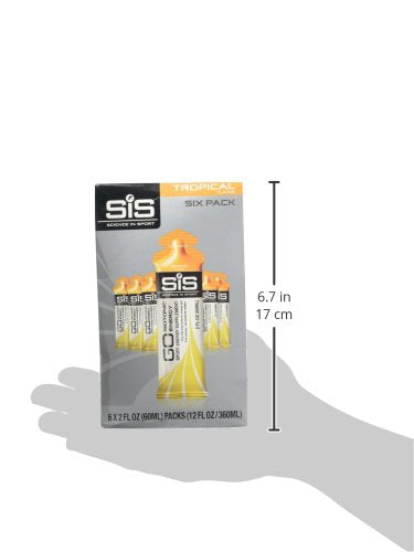 Science in Sport energy gel label highlights fast-acting carbs for quick energy