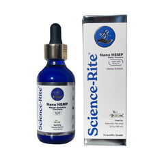 Science-Rite Nano hemp bottle held in hand for easy daily routine.