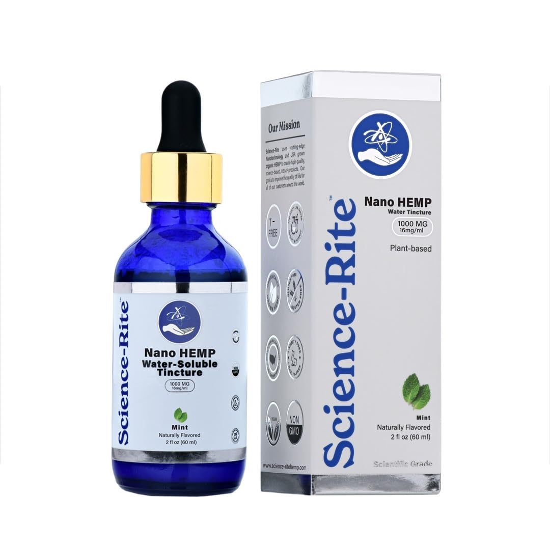 Science-Rite nano hemp dropper enables precise daily dosing.