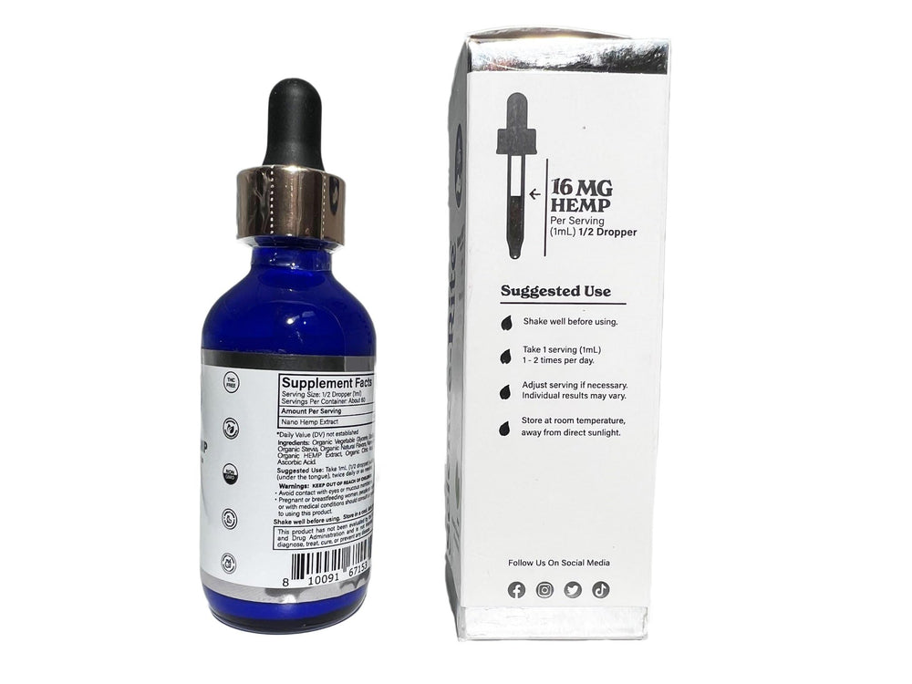 Science-Rite nano hemp mint flavor bottle offers refreshing taste.
