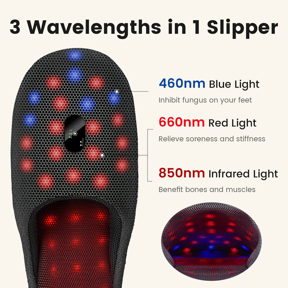 Scienlodic foot therapy with wavelengths display for targeted care