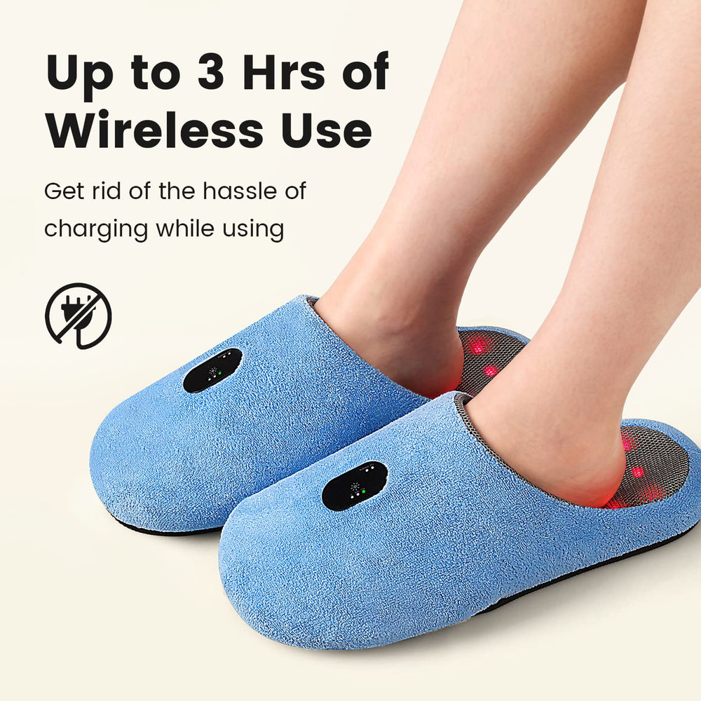 Scienlodic red and blue light foot therapy panel for targeted treatment.