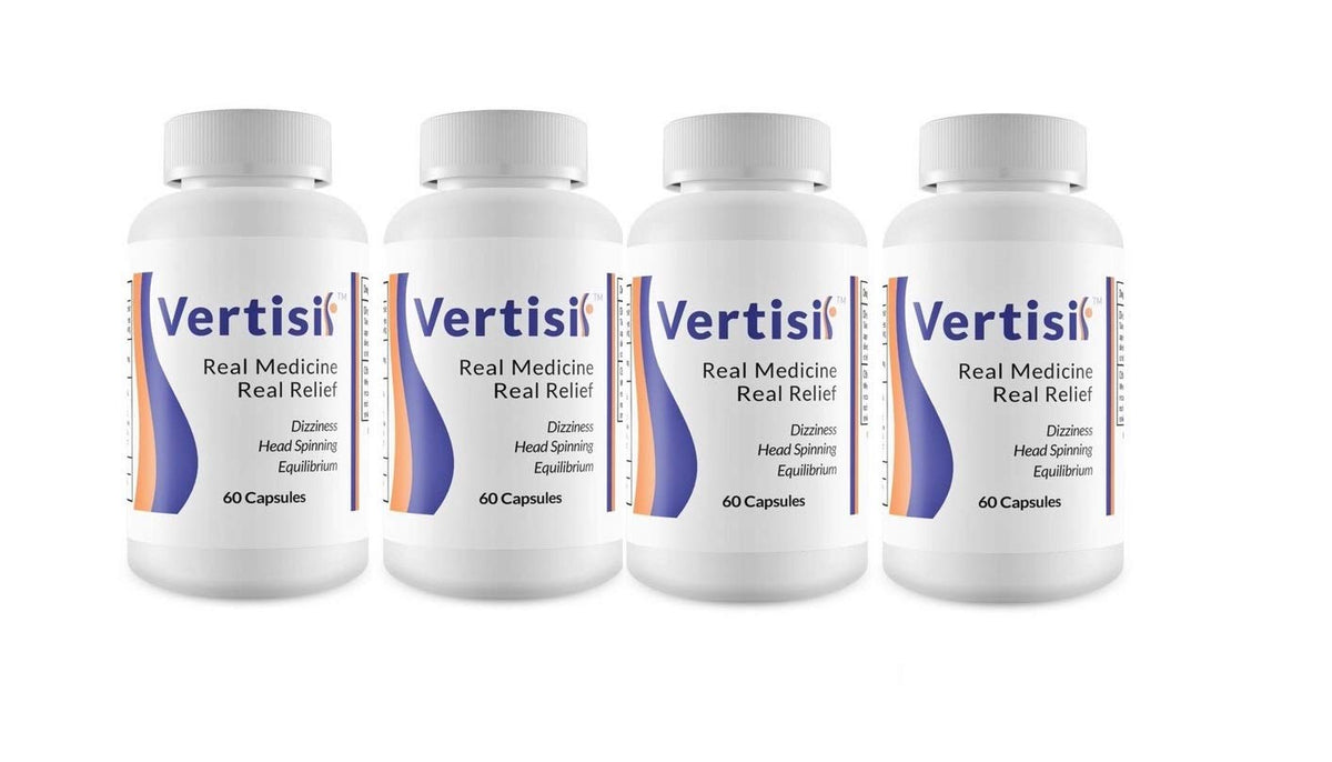 Scientific Health Vertisil four-bottle pack offers convenient vertigo support.
