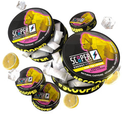 Scooper Energy Iced Tea Lemon pouch front view for on-the-go caffeine
