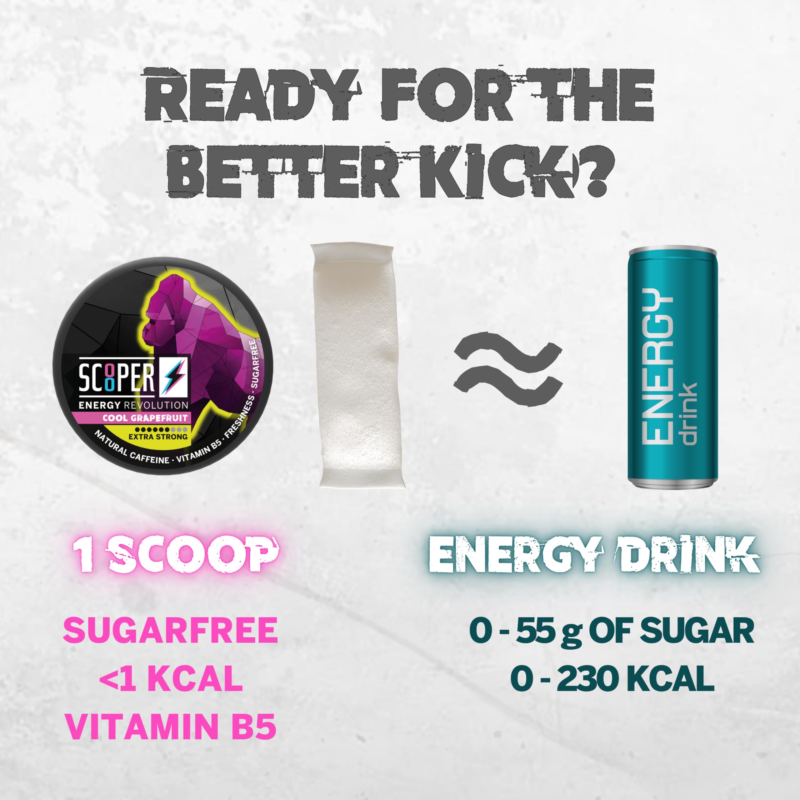 Scooper Energy Lemon pouch used between cheek and gum for a caffeine lift.