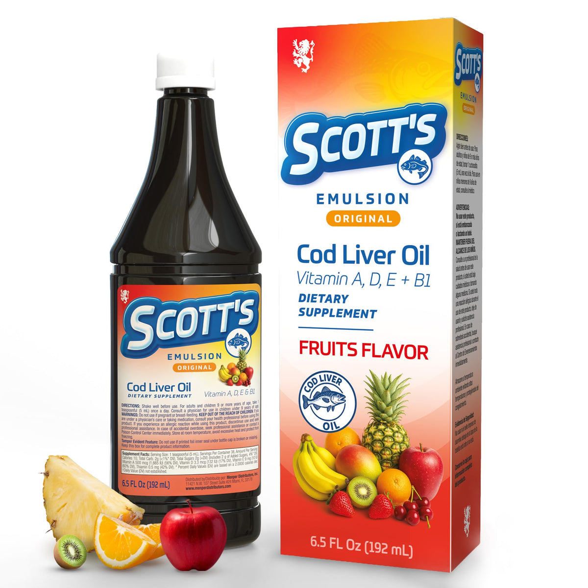 SCOTT'S EMULSION Kids fruity bottle for easy daily omega-3 intake.