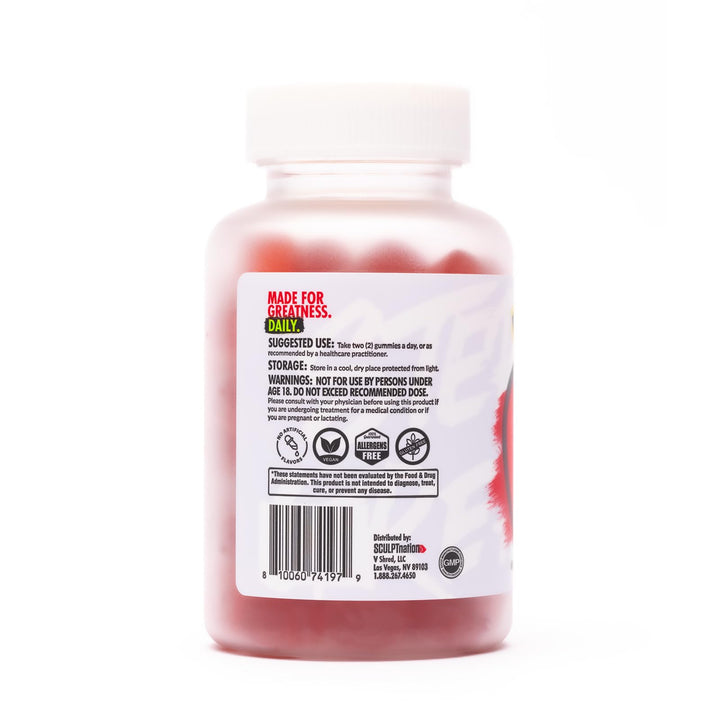 Travel-ready ACV gummies by Sculpt Nation for easy, calorie-conscious snacking.