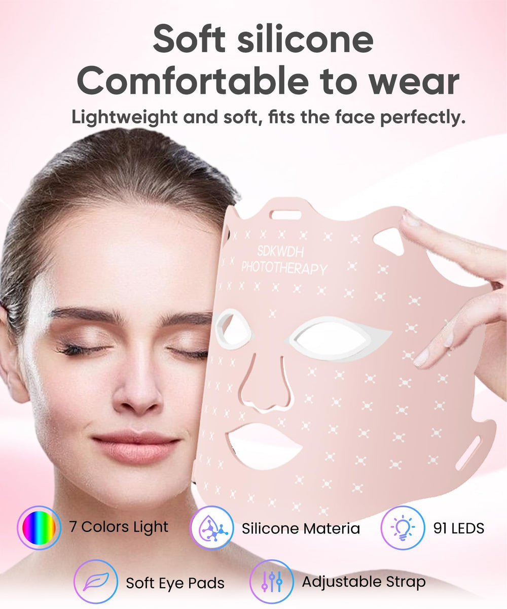 SDKWDH eye shield protects eyes during at-home light therapy sessions.