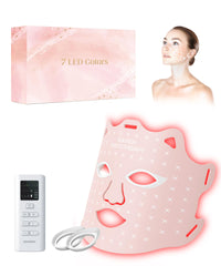 SDKWDH LED light therapy mask front view with full spectrum LEDs for at-home skincare.