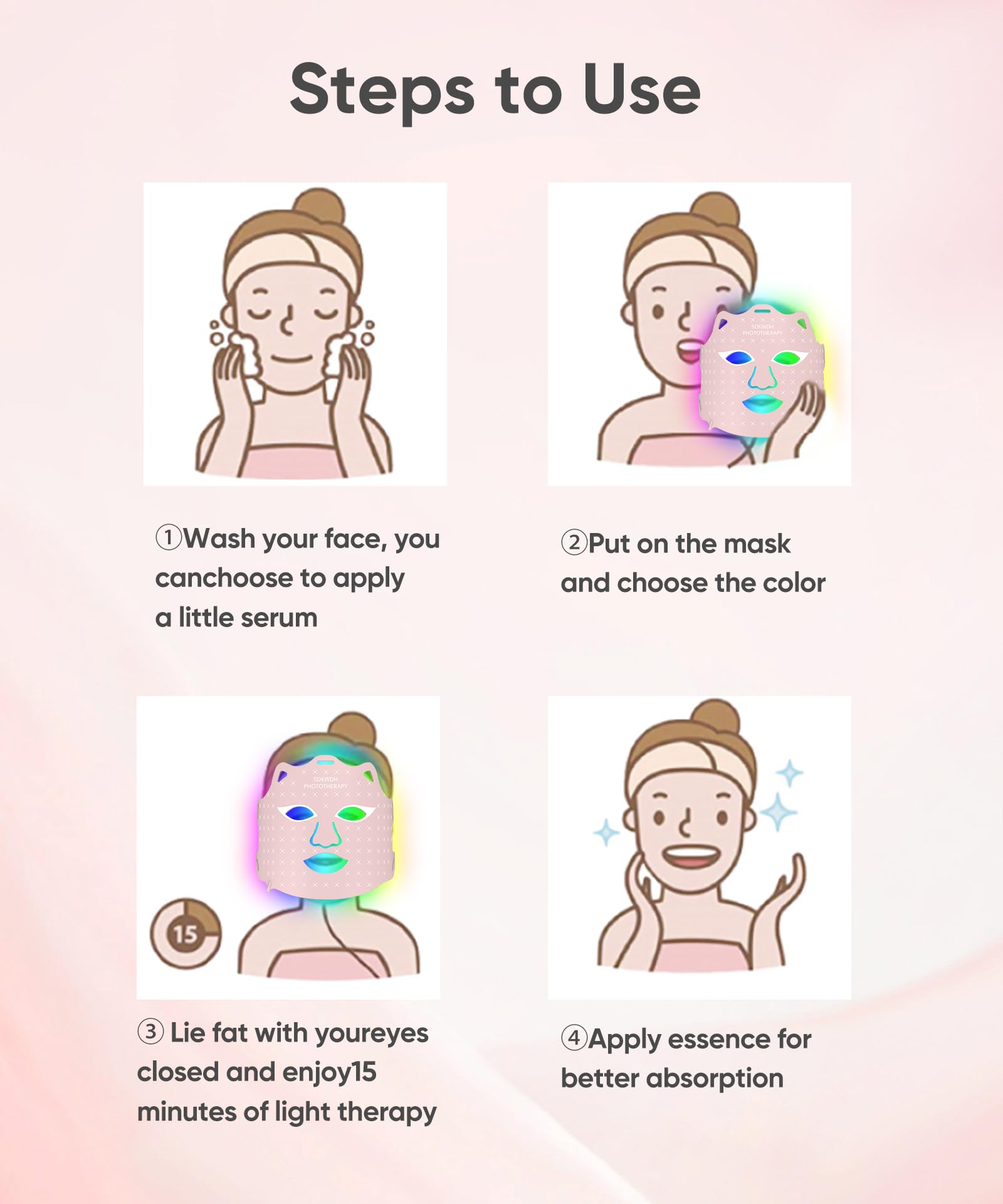 SDKWDH soft silicone mask design for comfortable wear on most faces.