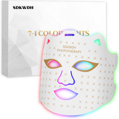 SDKWDH Red Light Face Mask KALA-01 white, at-home facial phototherapy for skin concerns
