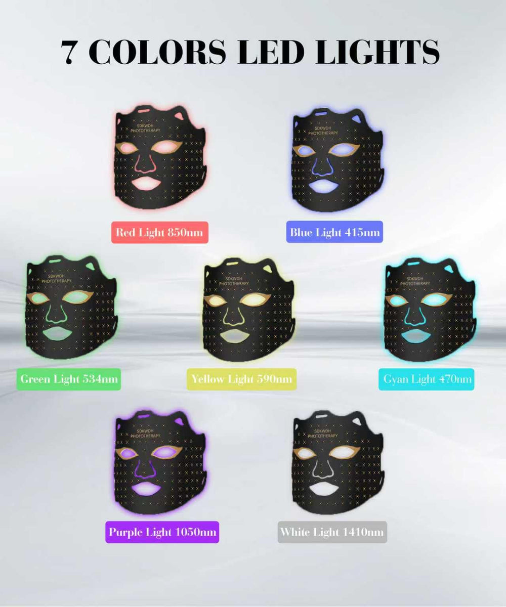 SDKWDH red light mask highlights 850nm infrared warmth during sessions