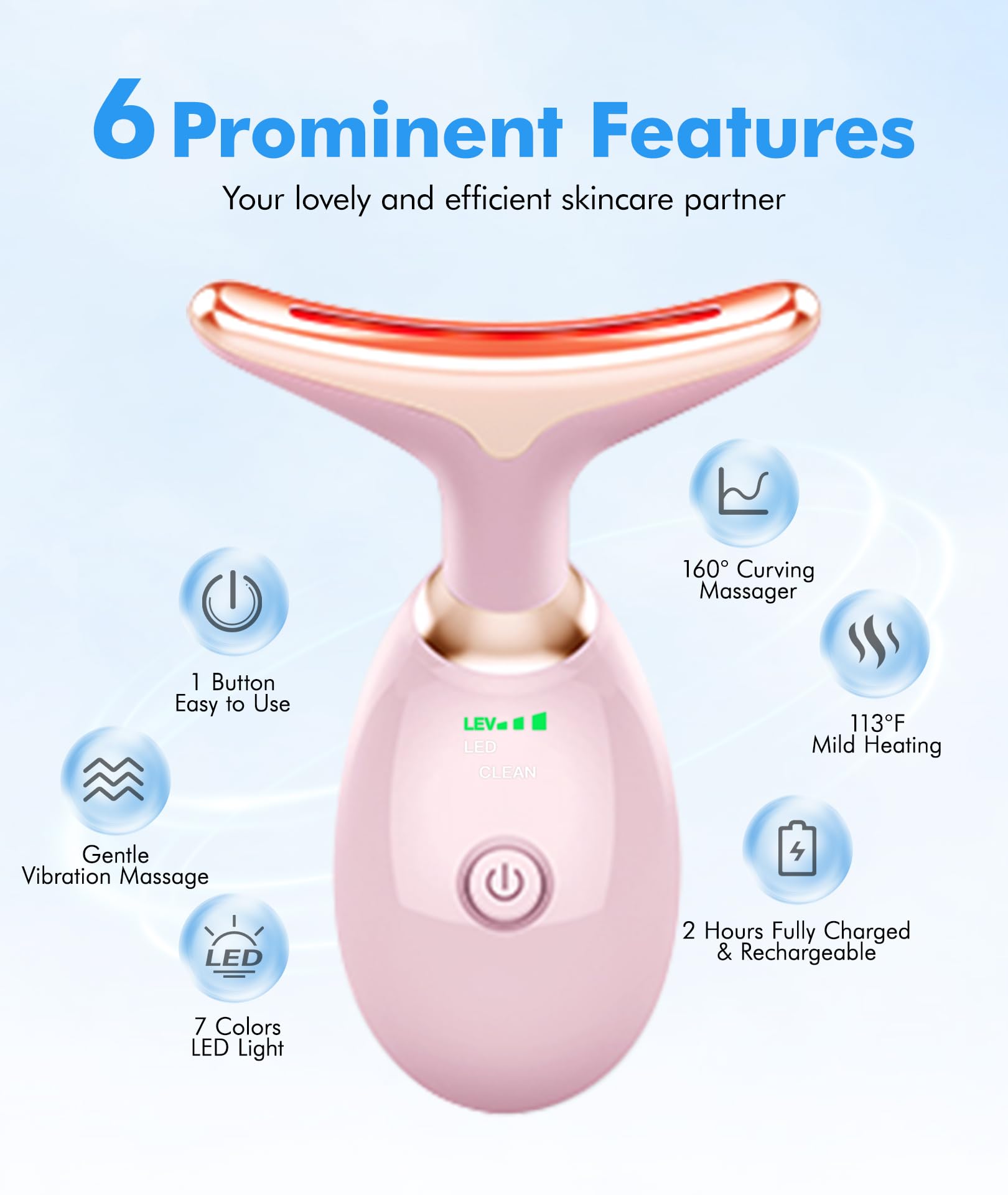 SDKWDH seven-color LED modes for customizable skincare sessions.