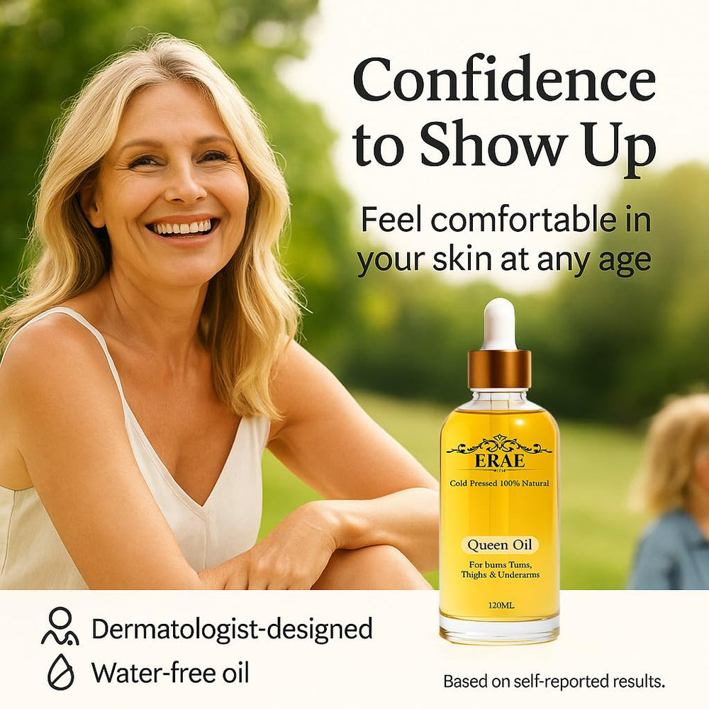 SDXJIOGE Erae Queen Oil applying on arm to smooth texture.