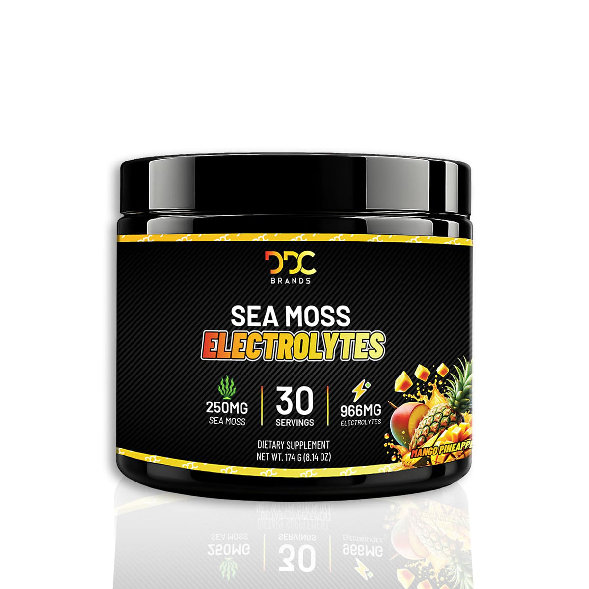 Sea Moss Electrolytes bottle for on-the-go hydration and tropical flavor