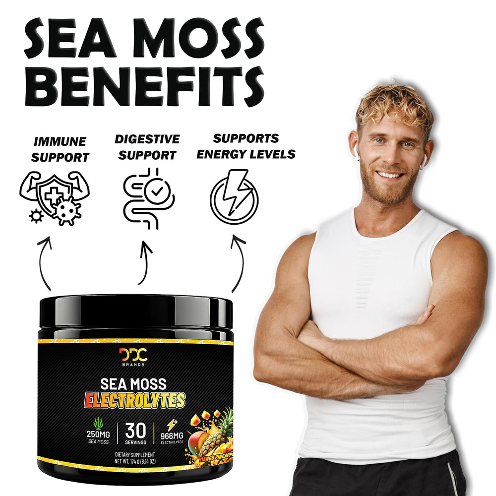 Sea Moss Electrolytes dissolving in water for quick hydration after workouts