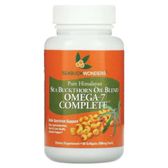 SEABUCKWONDERS organic sea buckthorn oil softgels bottle for daily hydration support.
