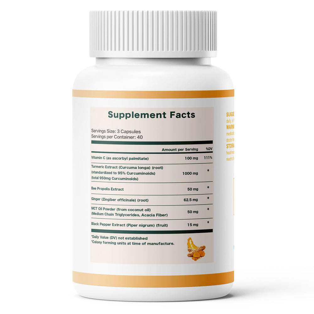 SEAFLEX Turmeric Curcumin 95 vegan capsules packaging emphasizes clean formula.