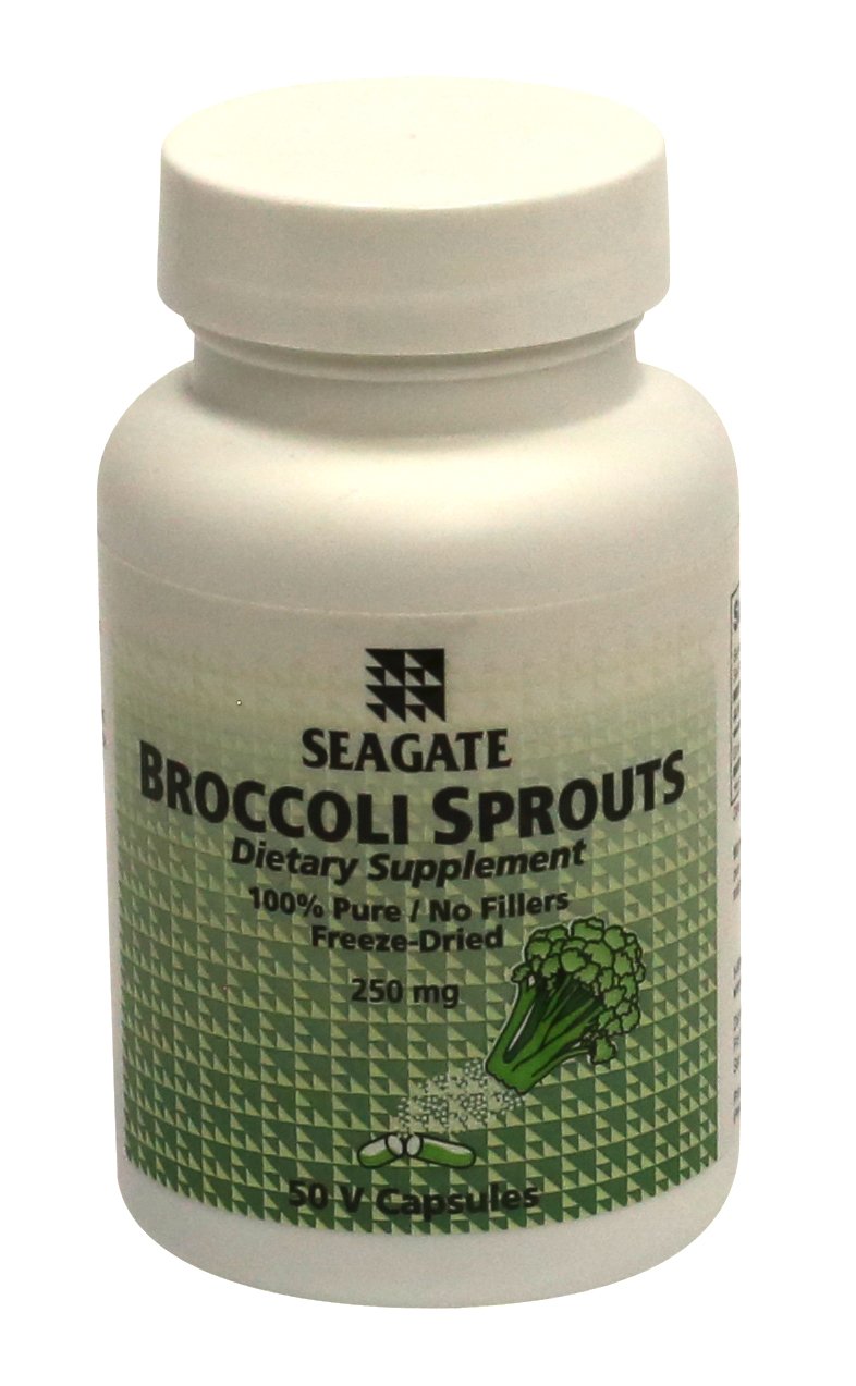 Seagate broccoli sprouts capsules: hero image, convenient daily broccoli source