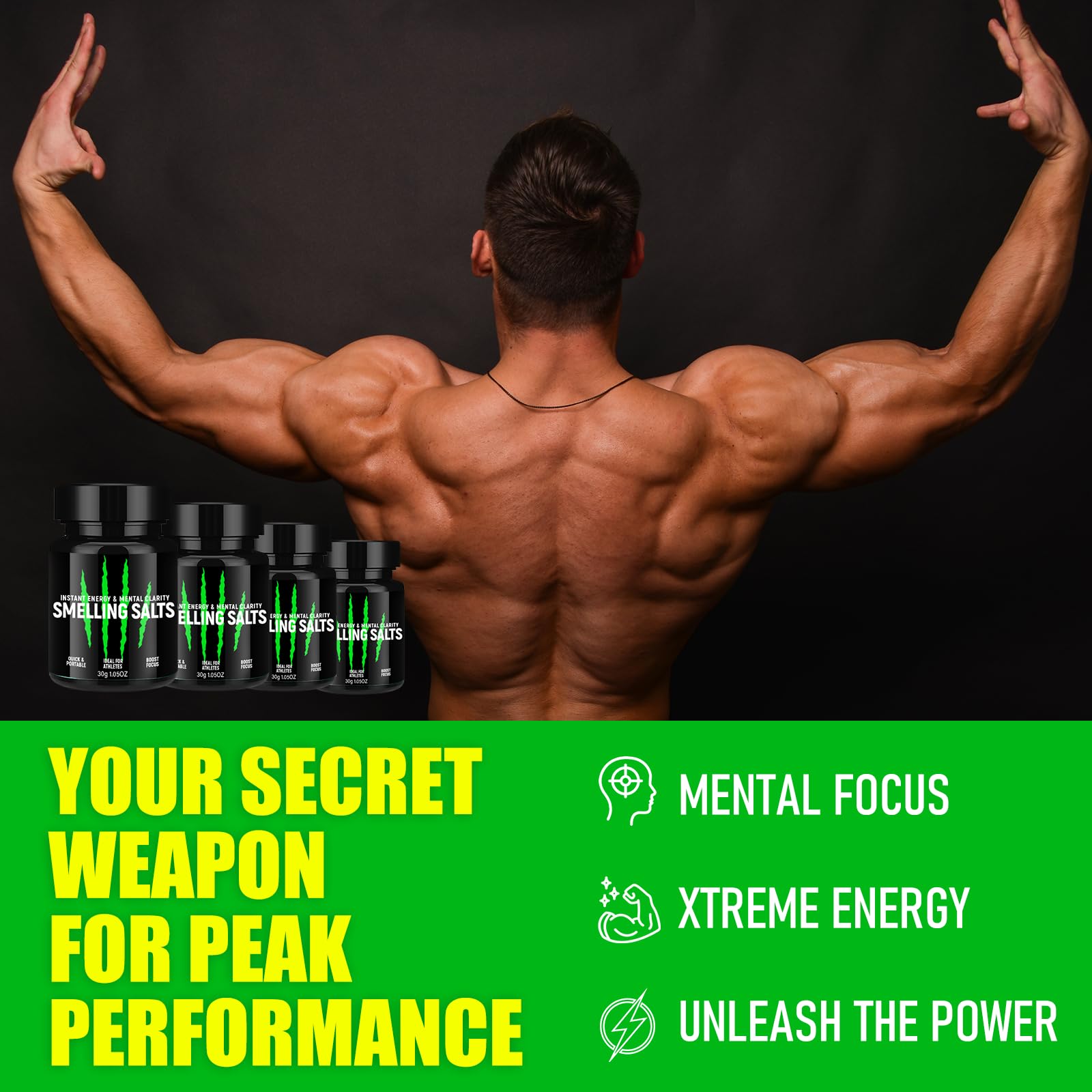 Athlete using SEAJEA salts for a pre-workout energy boost