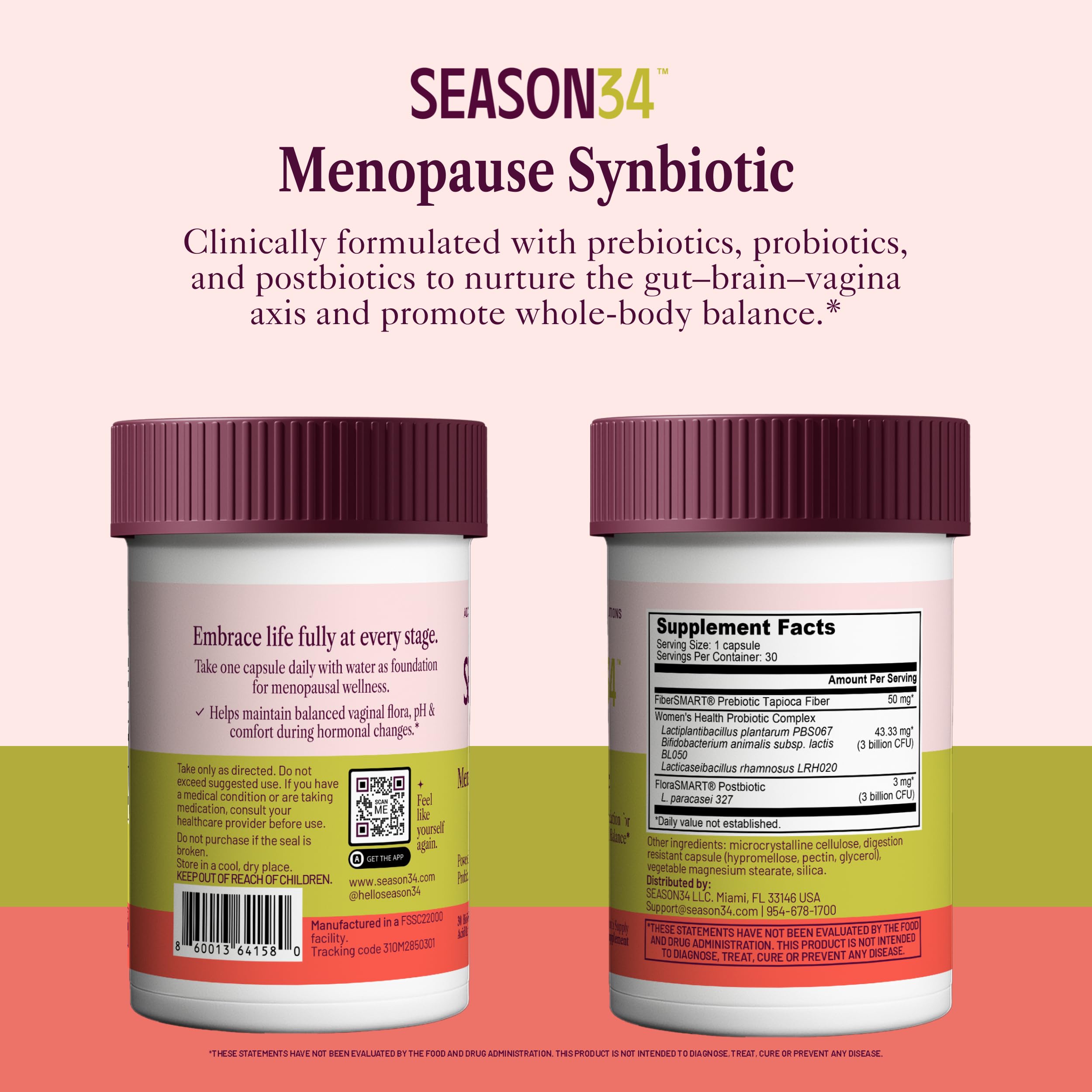 Visual of SEASON34 prebiotic fiber supporting gut bacteria
