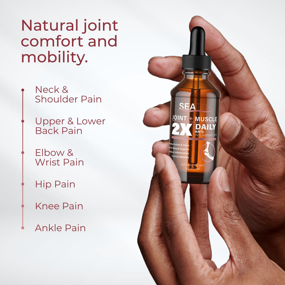 SeaTox Joint Muscle liquid dropper enabling quick dosing for daily routine