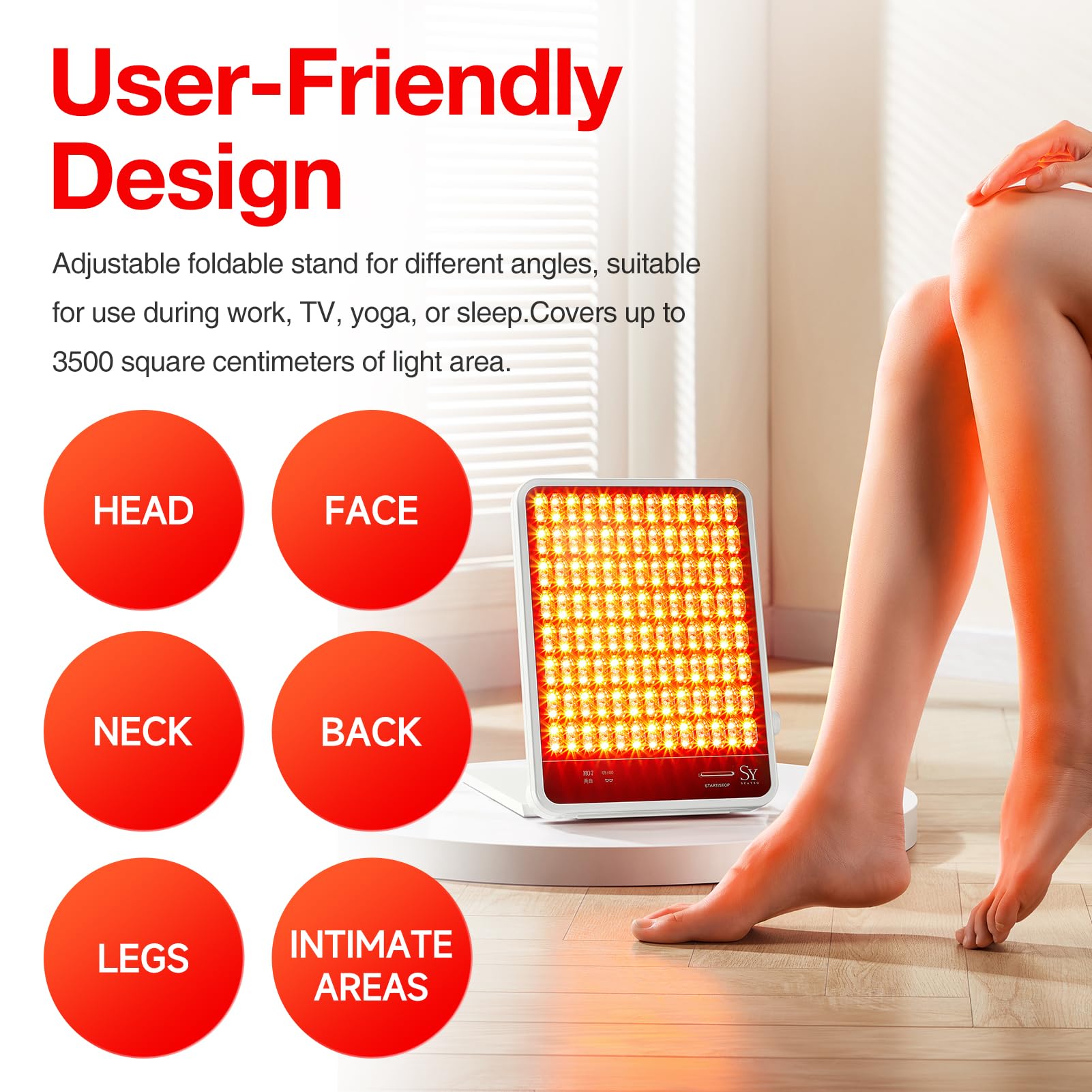 SEAYEO Light Device packaging includes charger, goggles, and silicone eye mask for setup