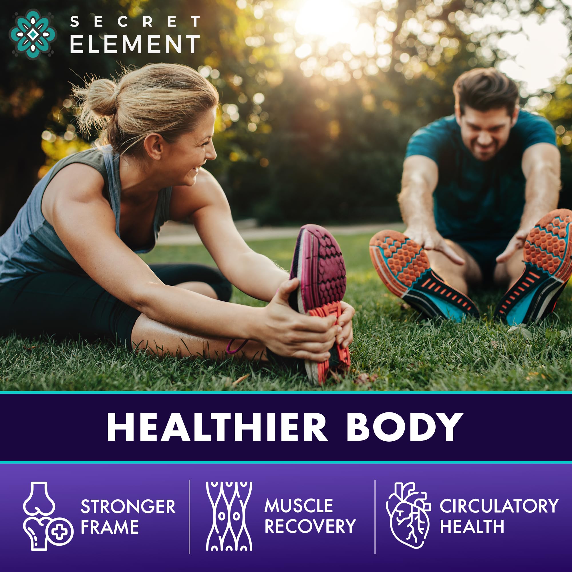 Secret Element Magnesium Glycinate USA-made label signals trusted, non-GMO sourcing.
