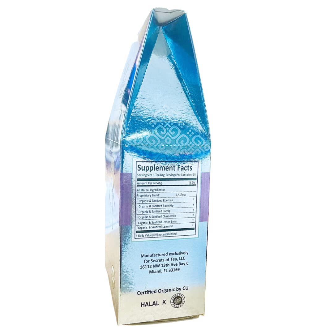 USDA Organic label visible on Secrets Of Tea Baby Teething Tea packaging.