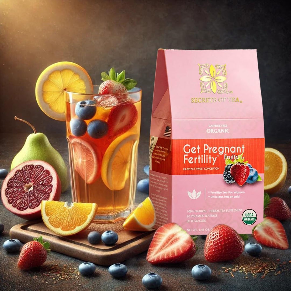 Secrets Of Tea Fertility Tea with red raspberry leaf for gentle balance