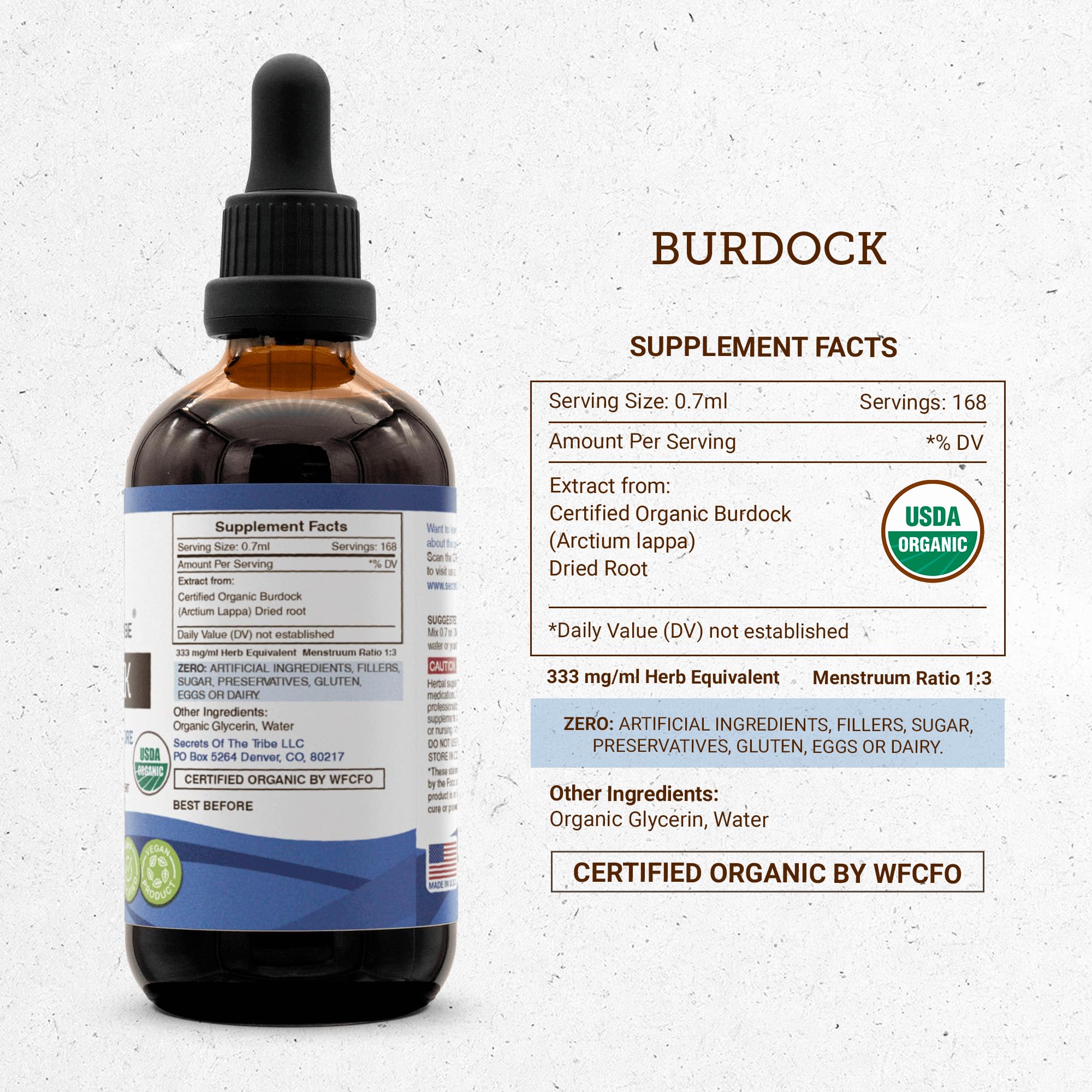 Secrets of the Tribe Burdock high-potency drops with fast absorption