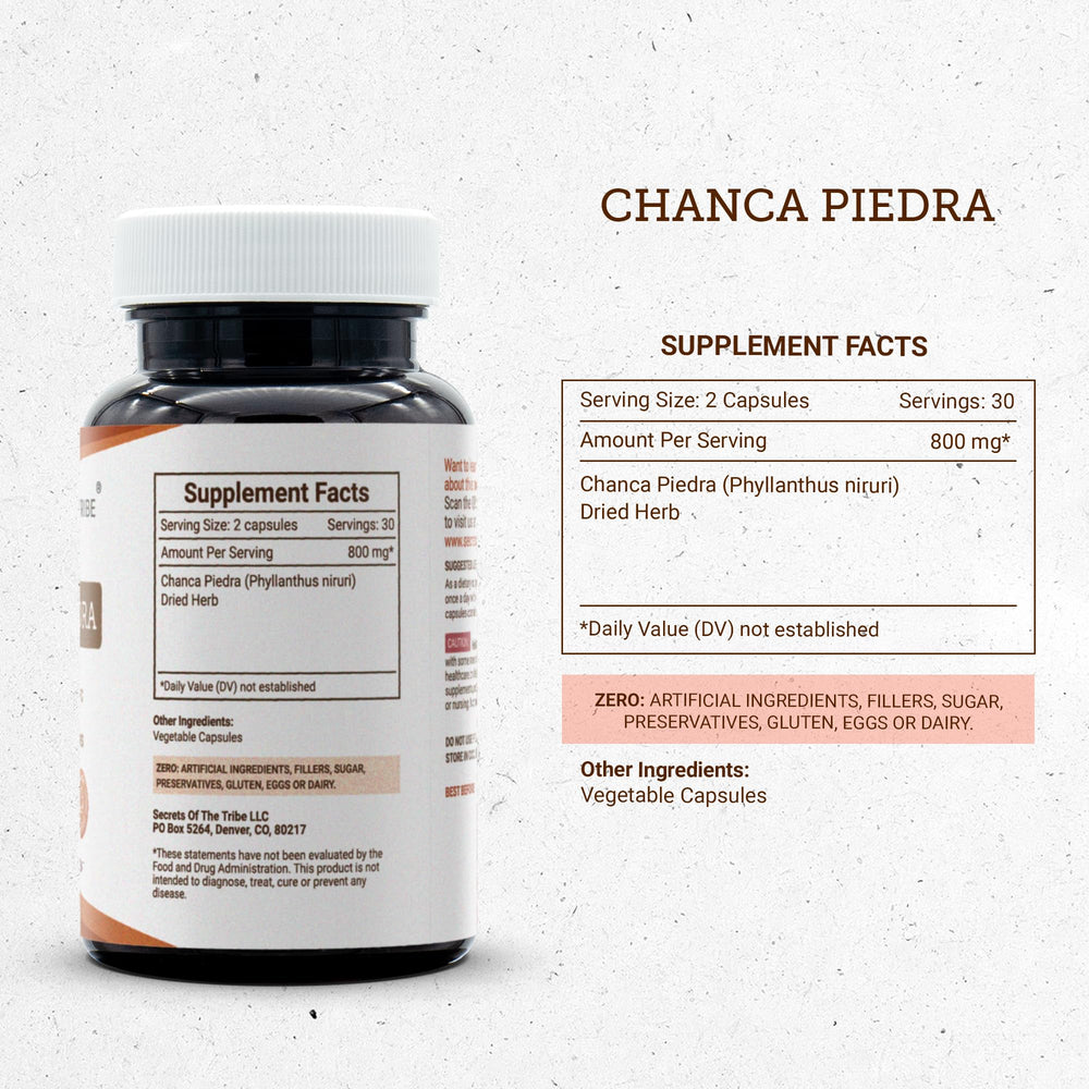 Ingredient list image highlighting high-quality dried herb of Secrets of the Tribe