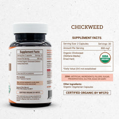 Secrets of the Tribe Chickweed dried herb imagery highlighting natural plant origin