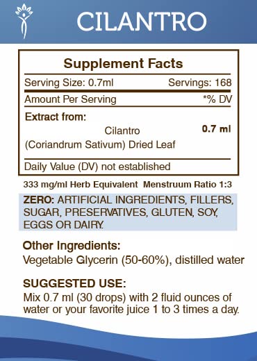 Secrets of the Tribe cilantro dried leaf bundled emphasizes sustainable wildcrafting.
